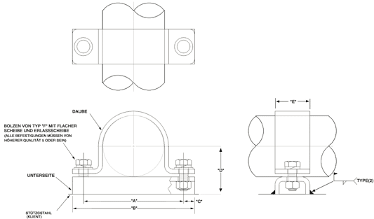 Tuf-Lok Pipe Clamp Model 699 Drawing
