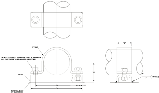 Tuf-Lok Pipe Clamp Model 699 Drawing